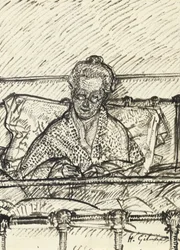 Briefschrijven (de moeder van de kunstenaar), 1917